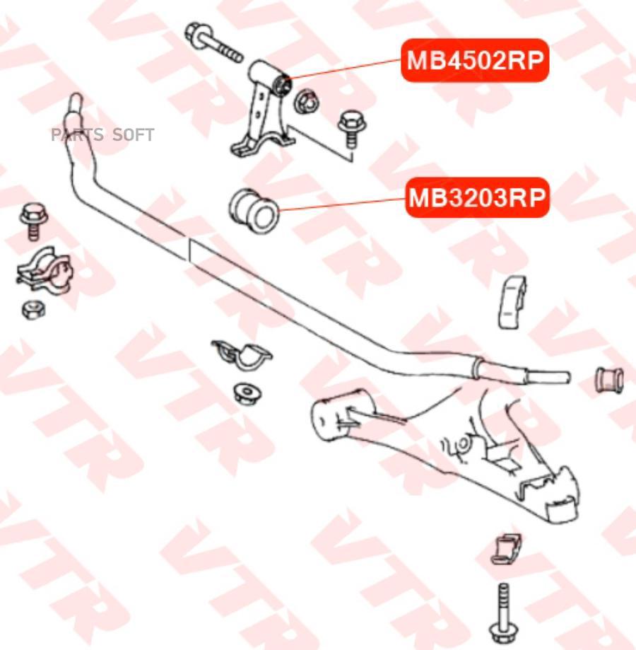 

Полиуретановый Сайлентблок Тяги Стабилизатора Пере VTR MB4502RP