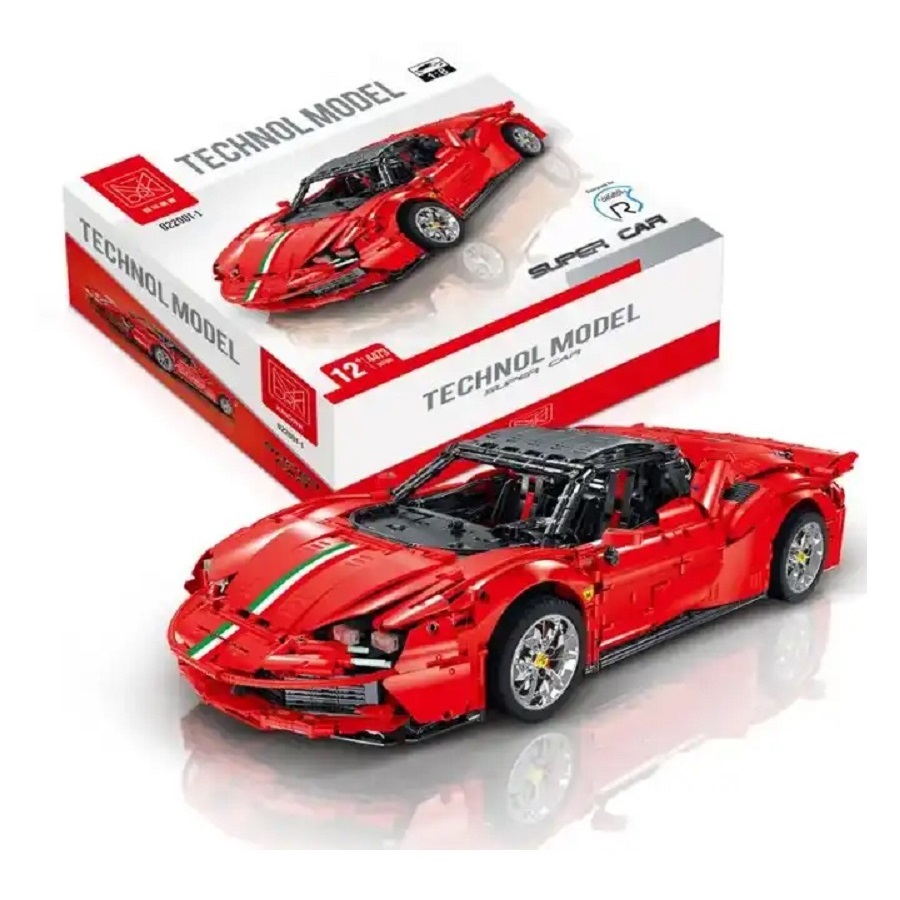 Конструктор MORK Спортивная машина SuperCar Ferrari SF90 4473 дет 022001-1 конструктор mork спортивная машина koenigsegg one 1 серая 1505 детали 023022 3