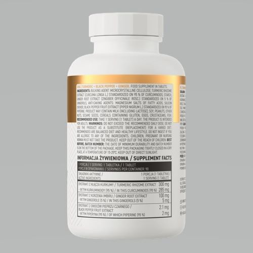

Куркумин Ostrovit Turmeric + Black Pepper + Ginger 90 таблеток
