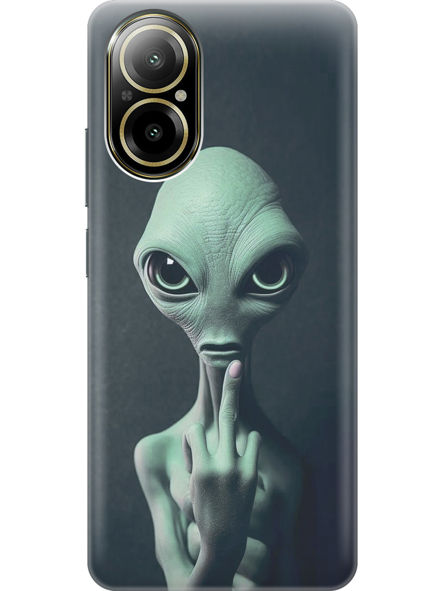 

Силиконовый чехол на Realme C67 с рисунком "Инопланетный фак", Зеленый;синий;черный, 20012142
