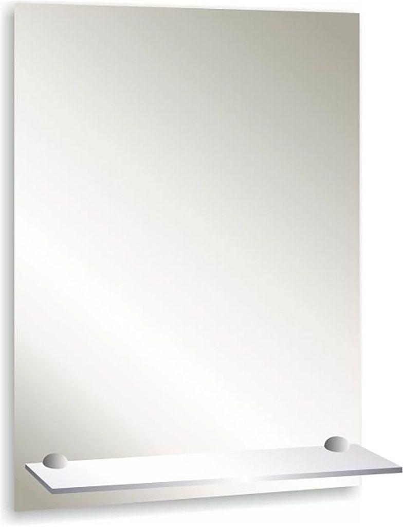 фото Зеркало для ванной silver mirrors 39х59 прямоугольное, с полкой