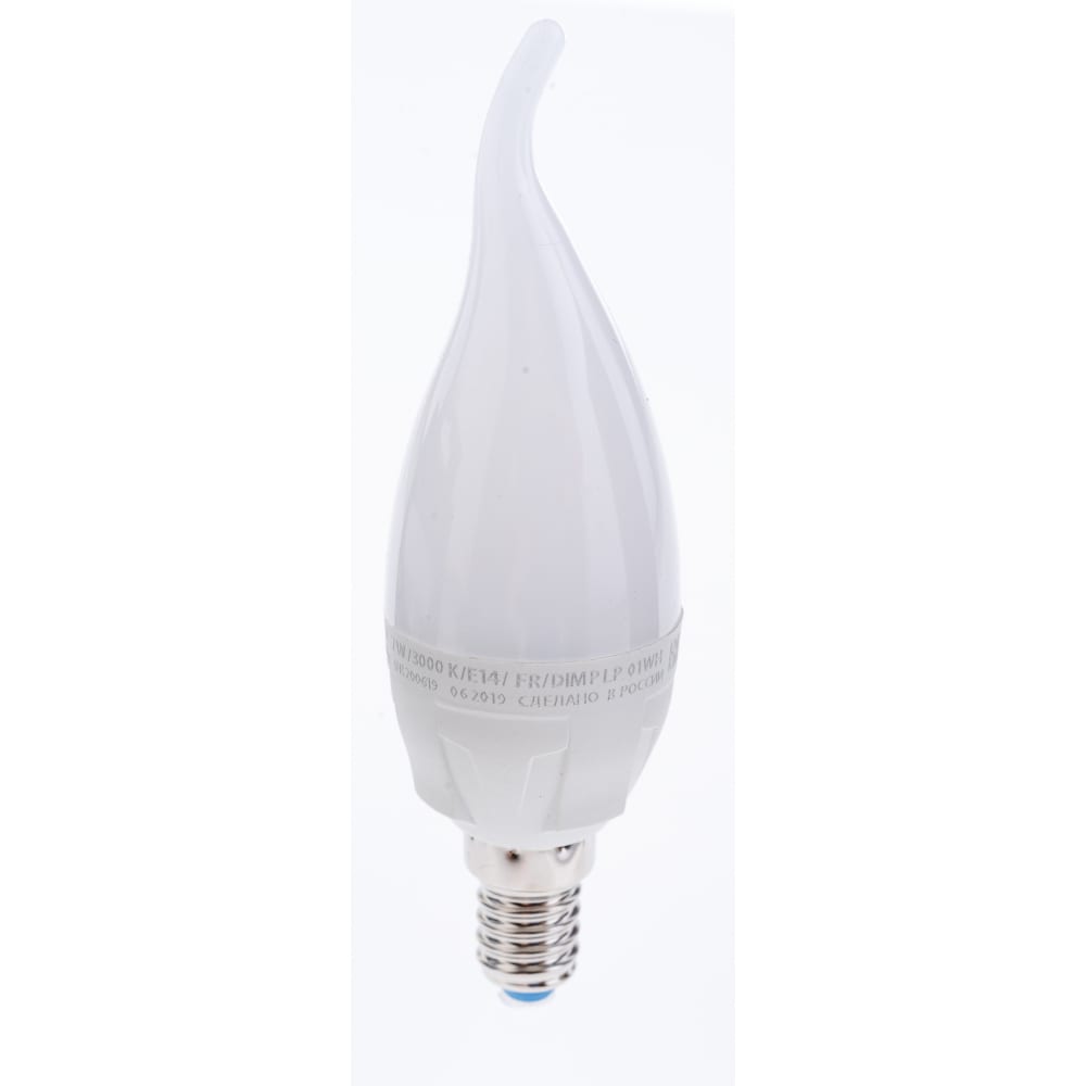 фото Светодиодная лампа uniel led-cw37 7w/3000k/e14/fr/dim plp01wh диммируемая ul-00004299