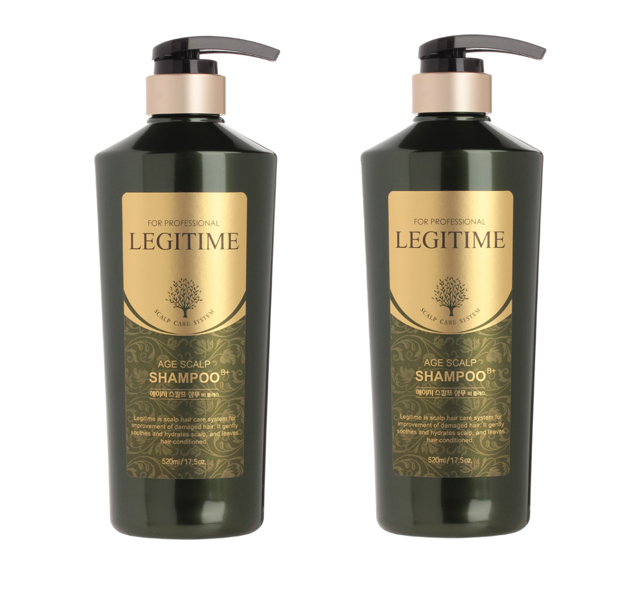 Шампунь для волос WELCOS укрепляющий Legitime Age Scalp Shampoo 520 мл 2 шт