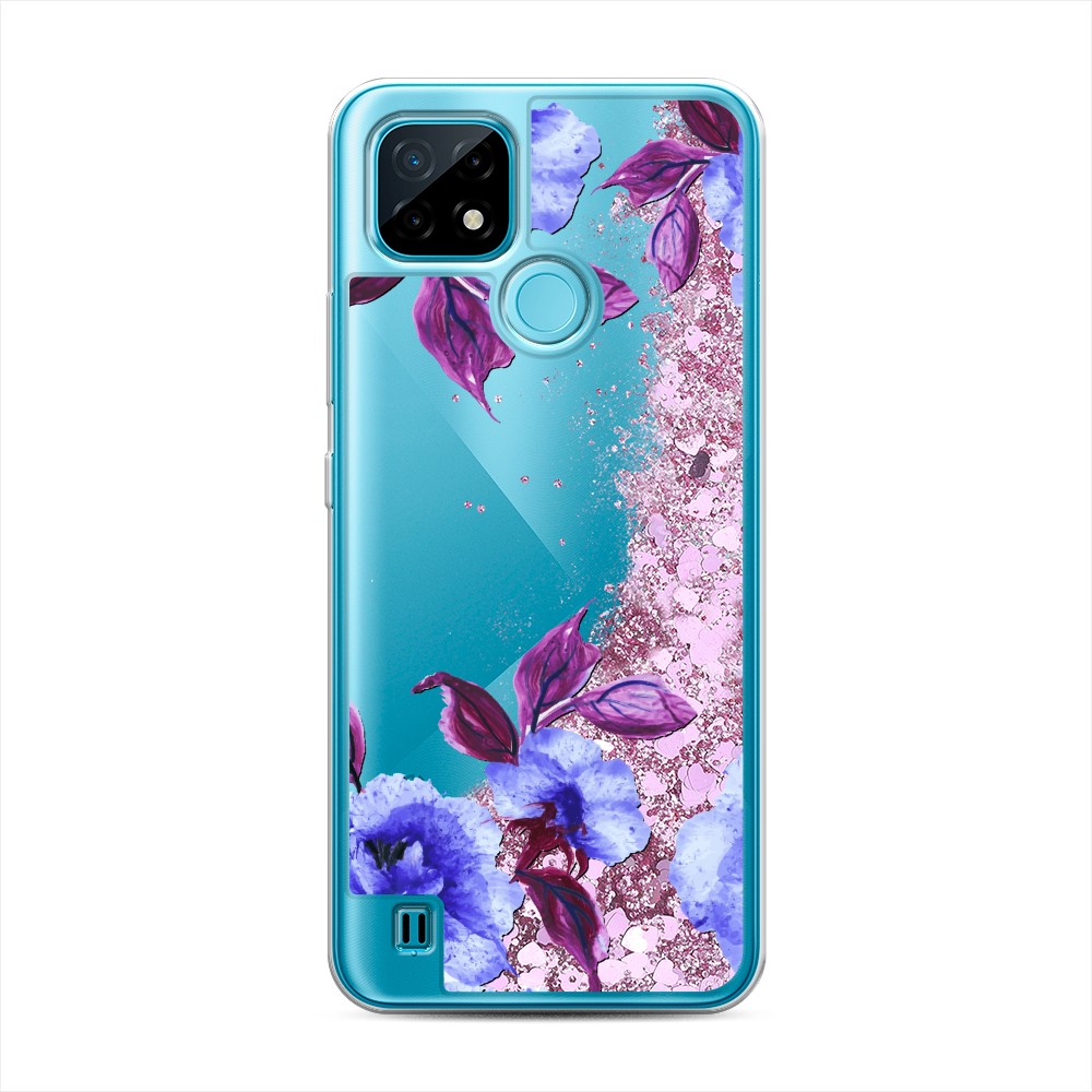 

Жидкий чехол с блестками "Цветочная фантазия 5" на Realme C21, 254994-1