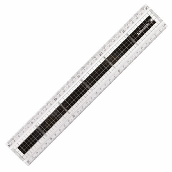 

Линейка Brauberg 210744 пластиковая прозрачная, Прозрачный, 210744