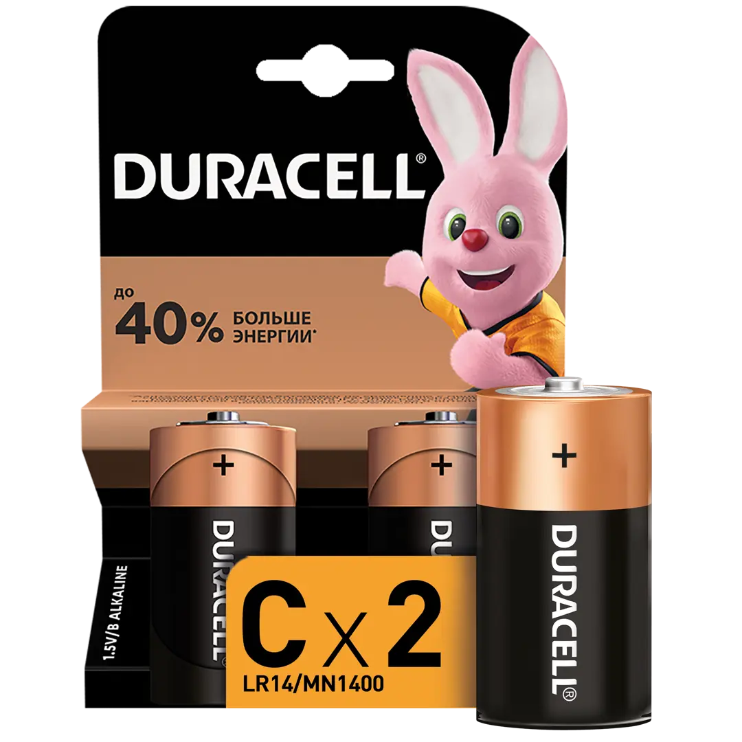 

Батарейка Duracell Basic C (LR14) алкалиновая 2 шт.