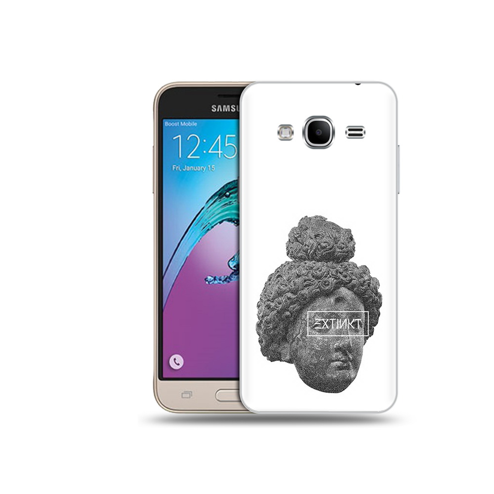

Чехол MyPads Tocco для Samsung Galaxy J3 (2016) каменное лицо девушки (PT29089.580.383), Прозрачный, Tocco