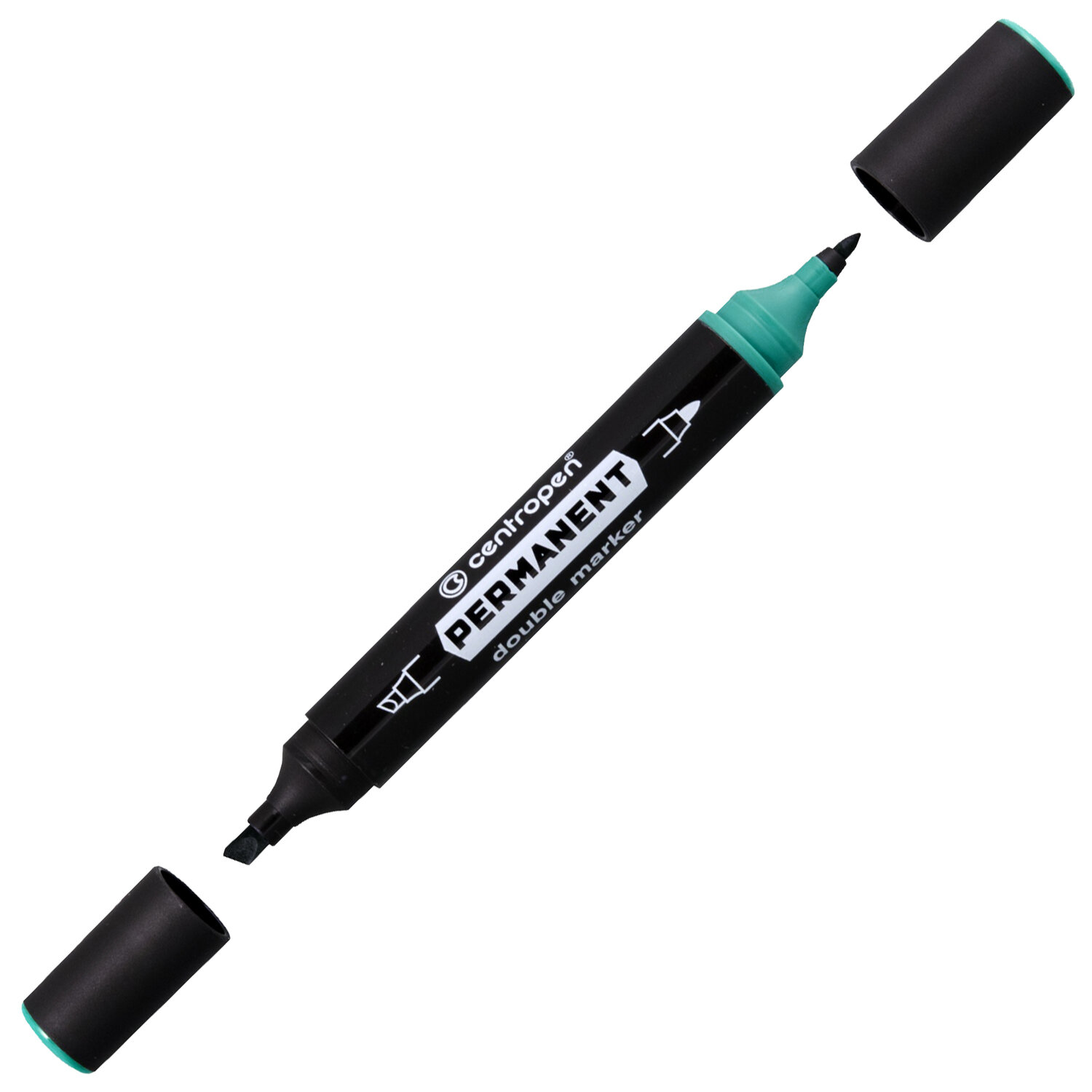 

Маркер перманентный Centropen 152028 двусторонний зеленый, 152028