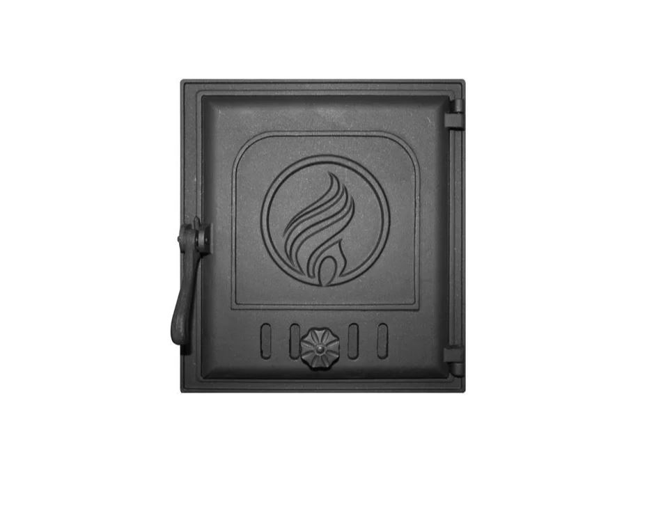 

Дверца топочная для печи чугунная Fireway K412, 250х280 мм. герметичная, 10554, Черный, K412