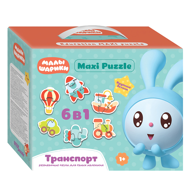 

Мозаика Step Puzzle "puzzle" 6в1 "Малышарики" (RIKI)