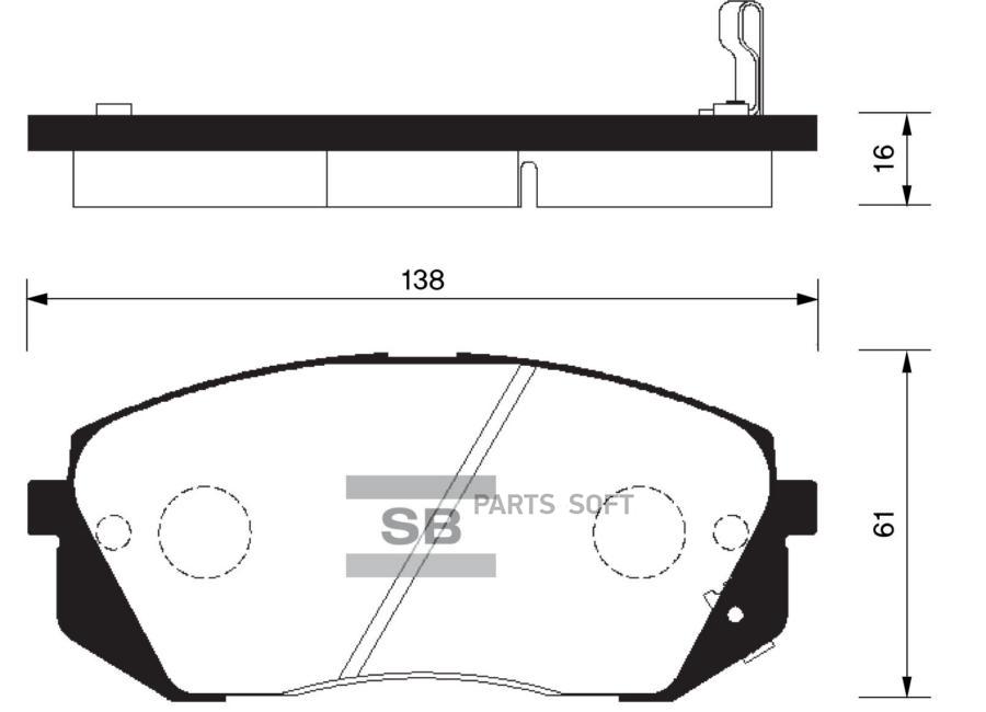 

Тормозные колодки Sangsin brake передние SP1196, SP1196