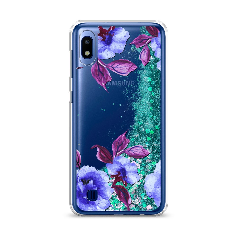 

Жидкий чехол с блестками "Цветочная фантазия 5" на Samsung Galaxy A10