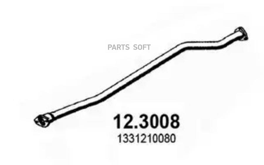 ASSO 12.3008 Труба глушителя 1шт