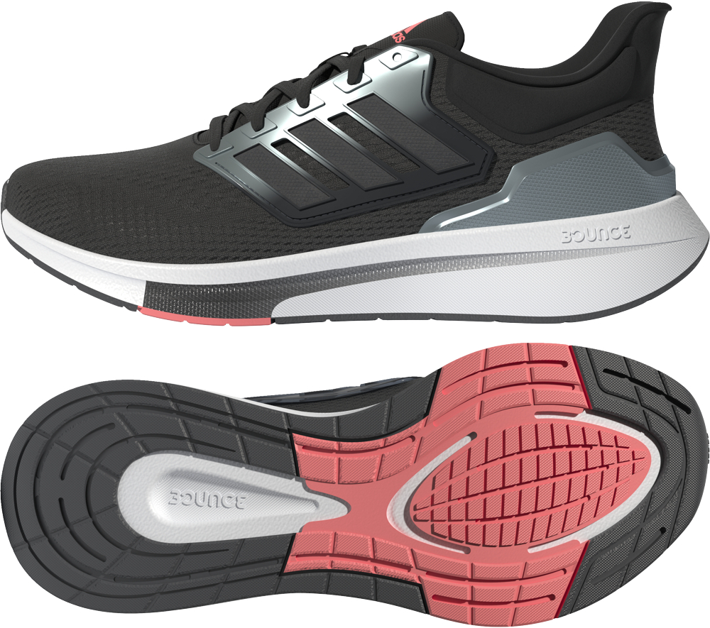 

Кроссовки мужские Adidas EQ21 RUN черные 8 UK, Черный, EQ21 RUN