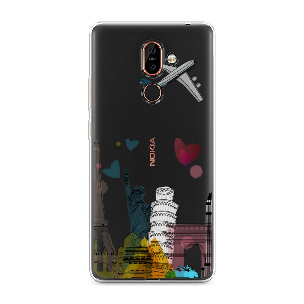 

Чехол Awog на Nokia 7 plus / Нокиа 7 plus "Самолет путешествий", Желтый, 121050-10