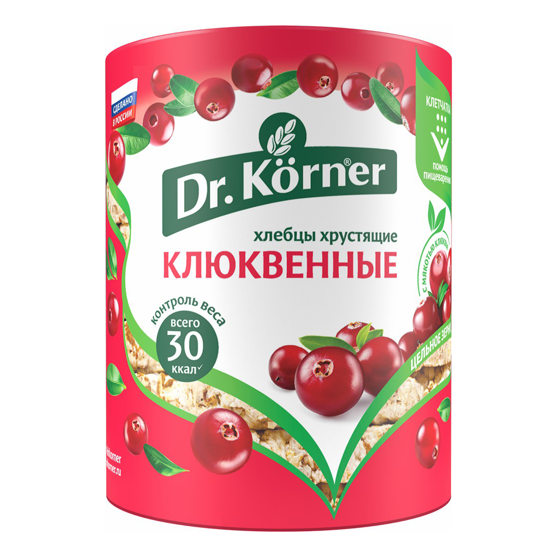 Хлебцы Dr.Kоrner хрустящие Злаковый коктейль Клюквенные 100 г