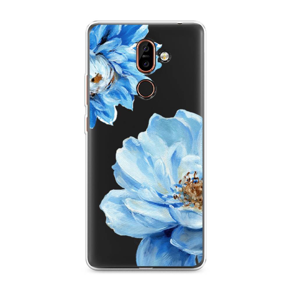 

Чехол Awog на Nokia 7 plus / Нокиа 7 plus "Голубые клематисы", Голубой, 121050-8