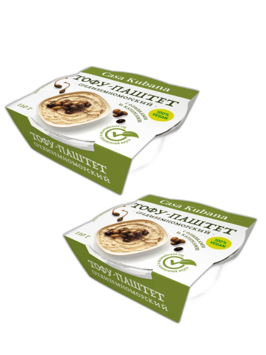 Тофу-паштет Casa Kubana Средиземноморский, 2 шт по 110 г