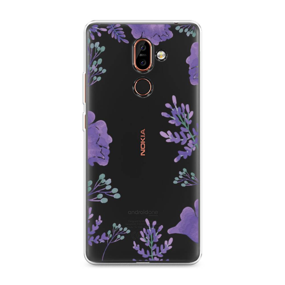 

Чехол Awog на Nokia 7 plus / Нокиа 7 plus "Сиреневая цветочная рамка", Прозрачный;фиолетовый, 121050-8