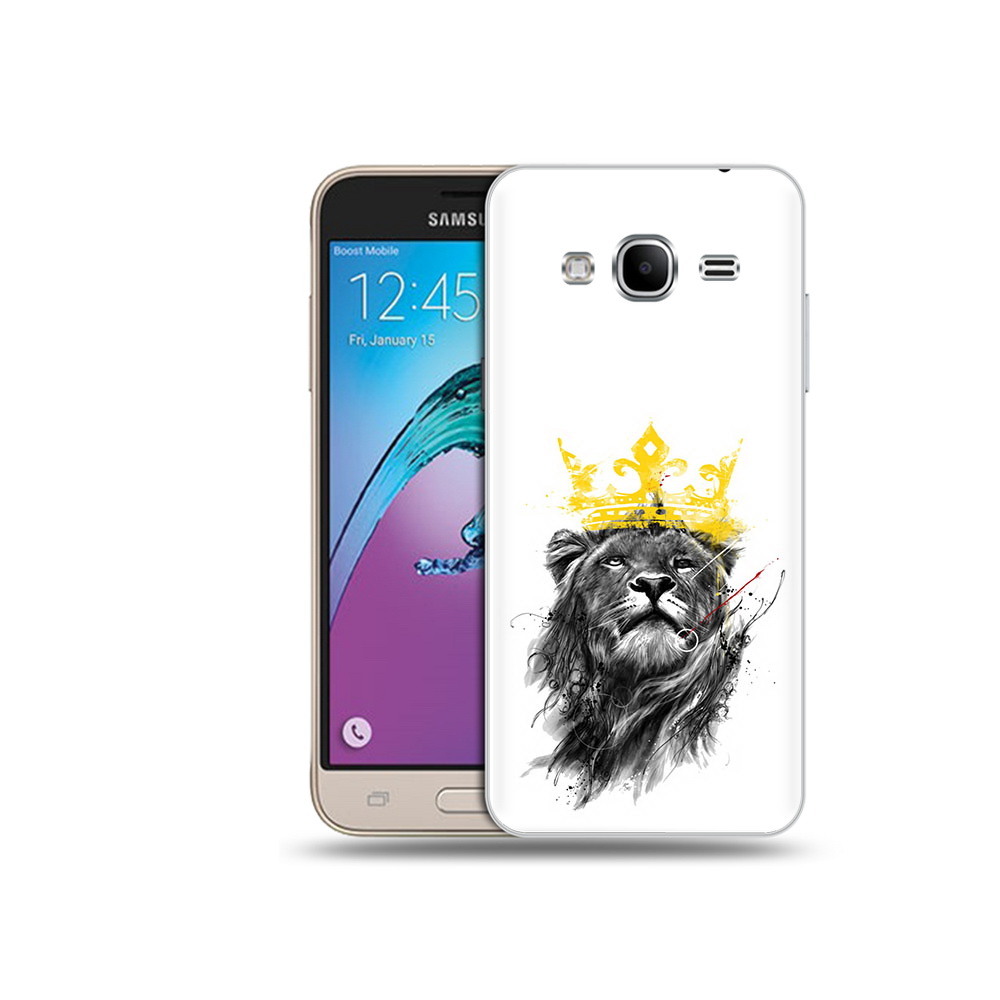 

Чехол MyPads Tocco для Samsung Galaxy J3 (2016) король-лев (PT29089.580.391), Прозрачный, Tocco