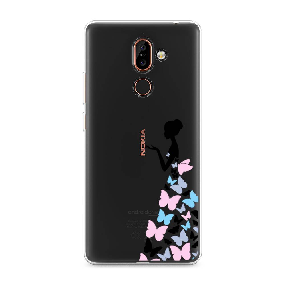 фото Чехол awog "платье из бабочек" для nokia 7 plus