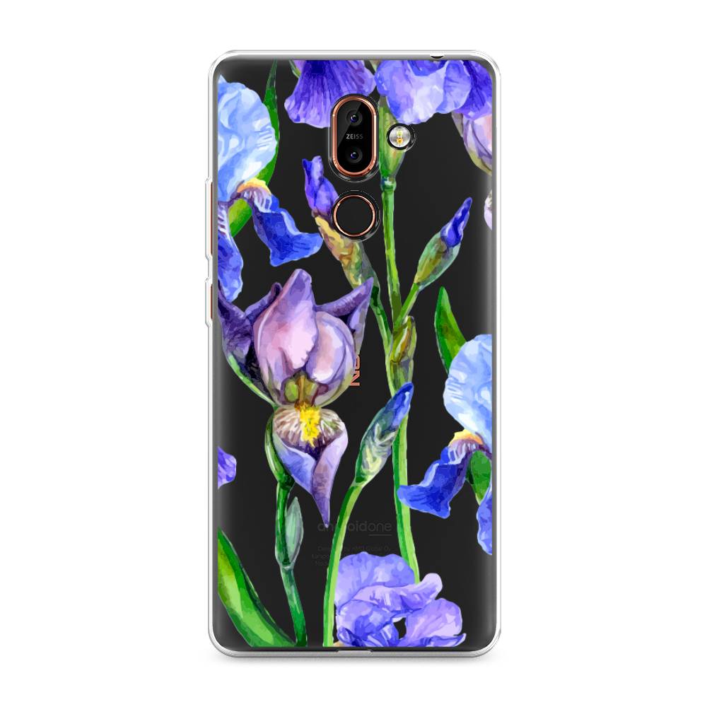 

Чехол Awog на Nokia 7 plus / Нокиа 7 plus "Синие ирисы", Фиолетовый;голубой;зеленый, 121050-8