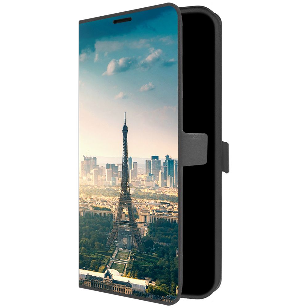 

Чехол-книжка Krutoff Eco Book для Xiaomi Redmi 9 Франция, Эйфелева Башня (черный)