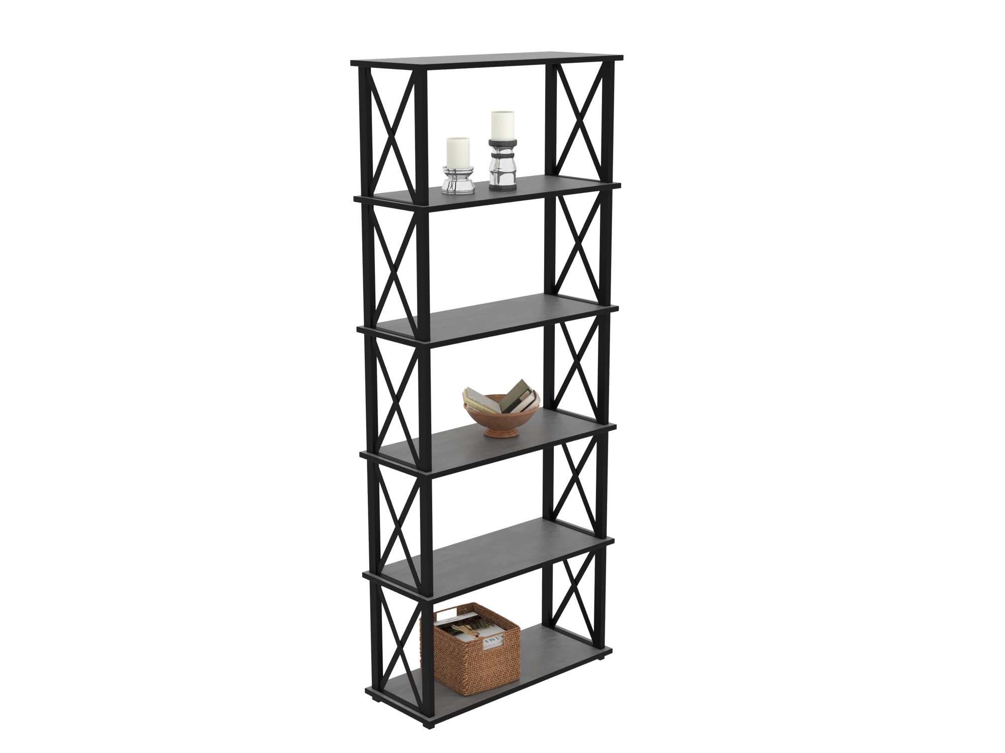 

Стеллаж Make Mebel Лофт-6, 75х30х182 Вулканический Серый, Лофт