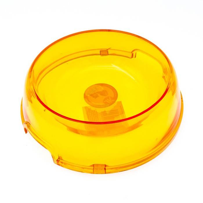 Миска для животных Jack&King круглая прозрачная желтая M 0,45 л