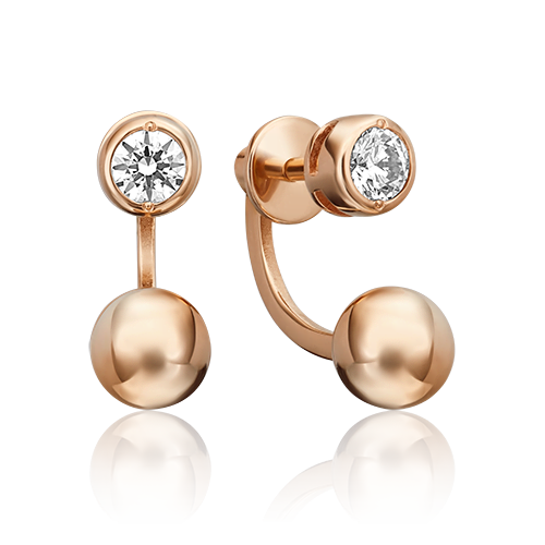 

Серьги джекеты из красного золота с фианитом PLATINA jewelry 02-4480-00-501-1110-38_0, 02-4480-00-501-1110-38_0