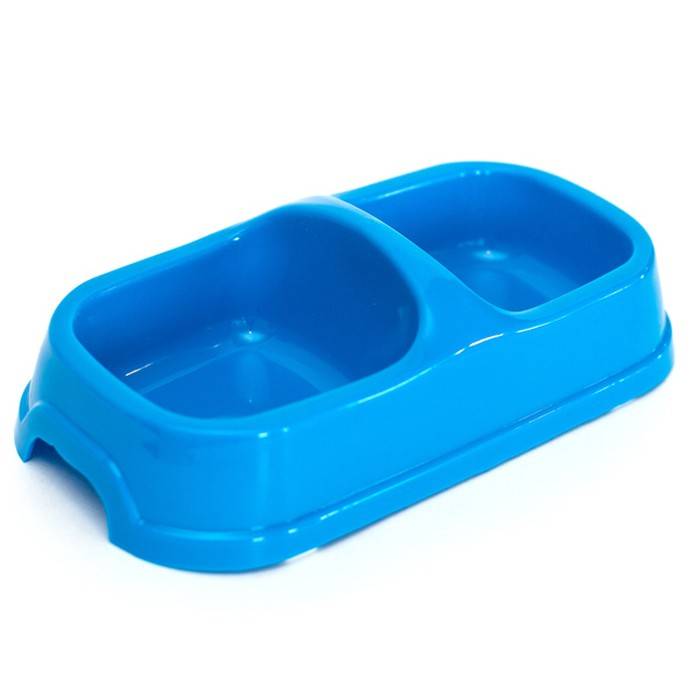 Миска для животных Jack&King двойная синяя 0,35 л