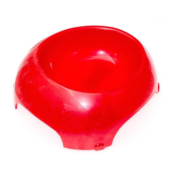 Миска для животных Jack&King Яйцо перламутр красная 1 л