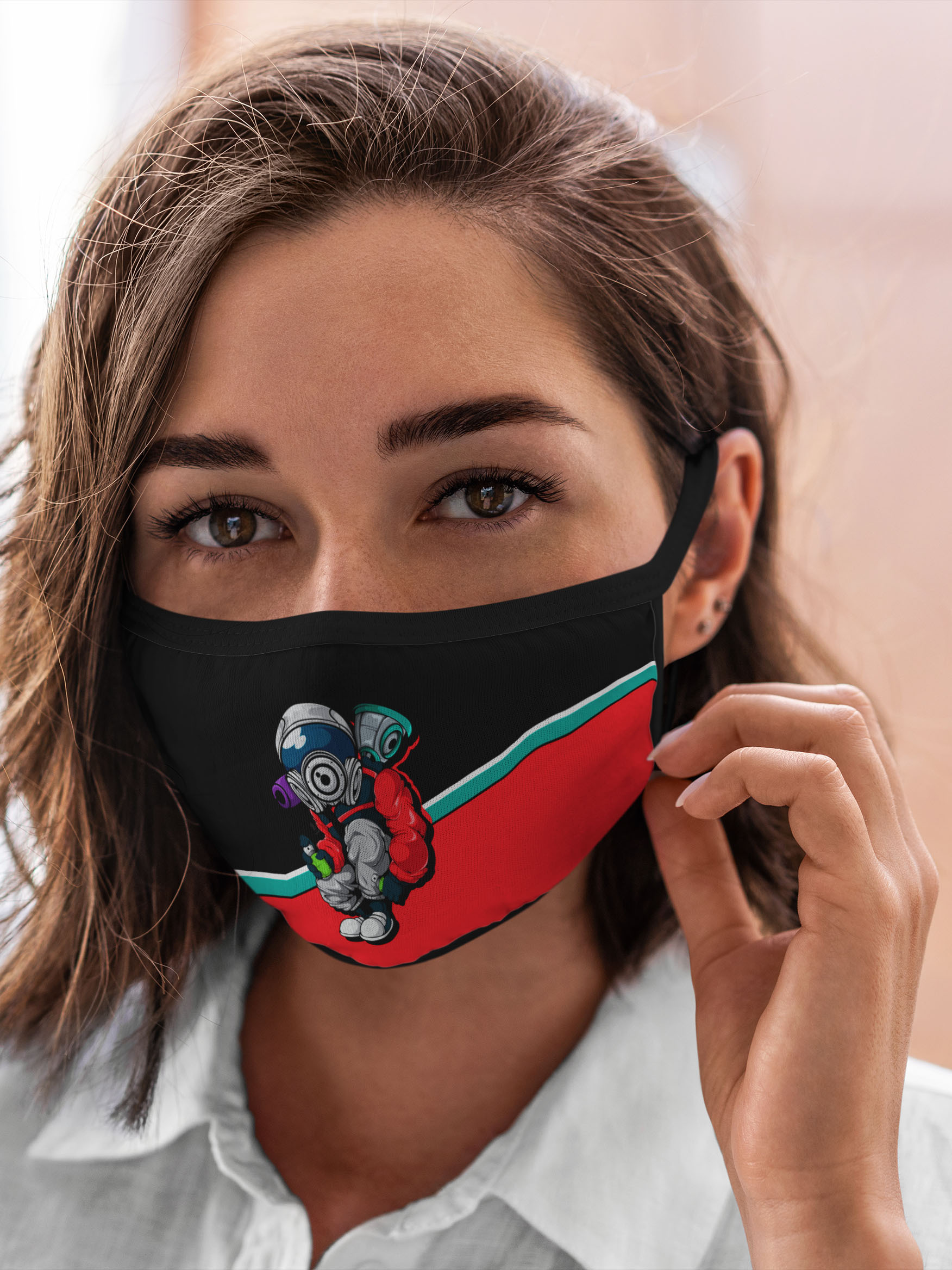 

Многоразовая маска унисекс Burnettie Граффити, Разноцветный, Граффити