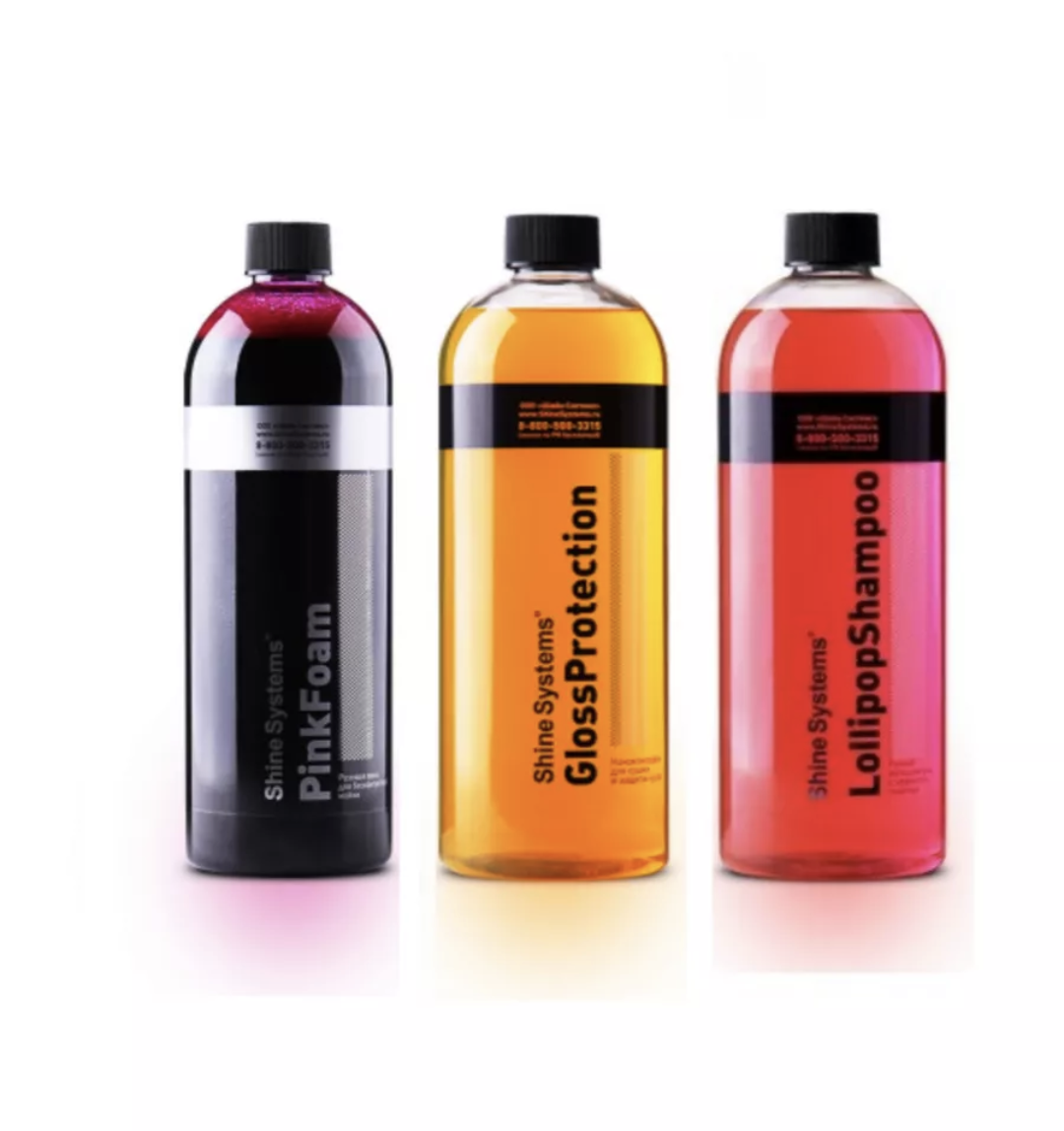 

Набор Shine Systems Kit для мойки, Pinkfoam + Glossprotection + Lollipopshampoo