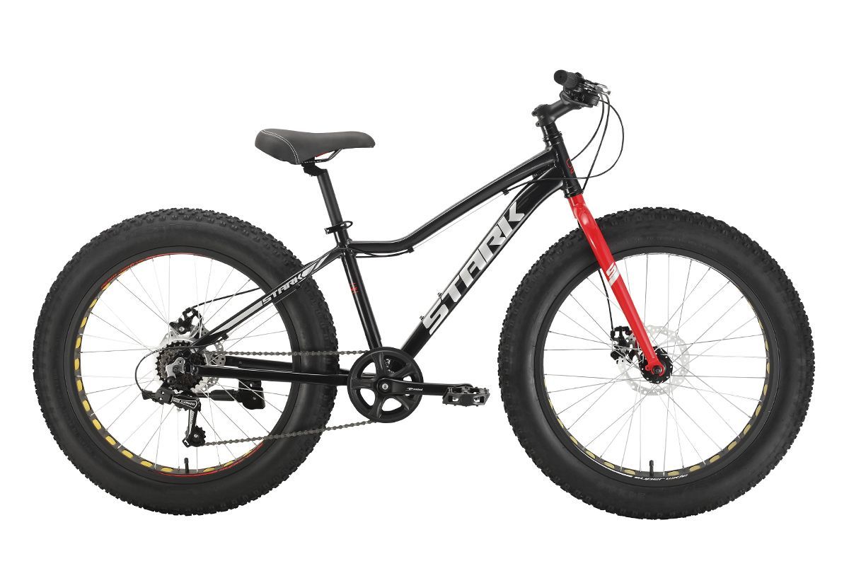 Велосипед Stark Rocket Fat 241 D 2024 черныйкрасный one size 3439000₽