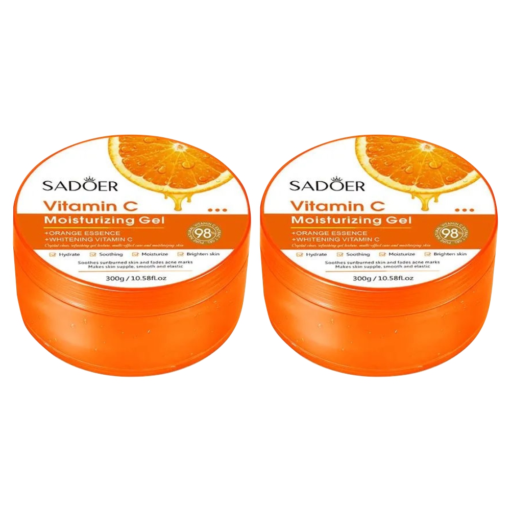 Гель для лица и тела Sadoer Увлажняющий с апельсином и витамином С 300г 2шт