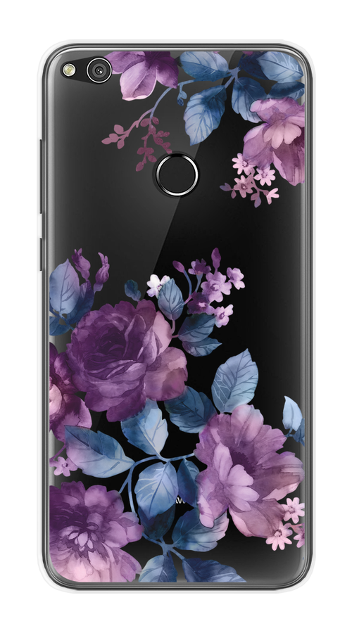 

Чехол на Honor 8 Lite/Huawei P8 Lite "Purple Blossoms", Синий;фиолетовый, 63950-1