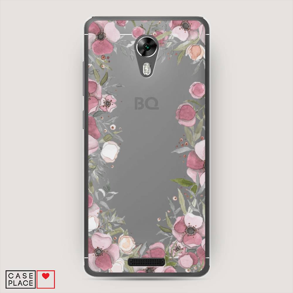 

Чехол Awog "Розовая цветочная рамка" для BQ 5201 Space, 201150-8