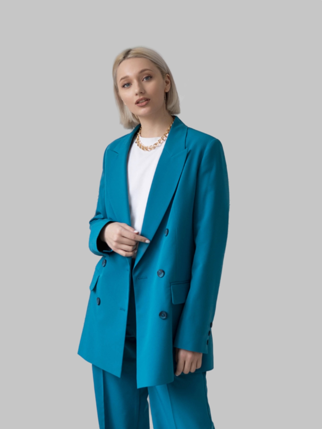 Пиджак женский LeNeS brand 1 синий 44 RU
