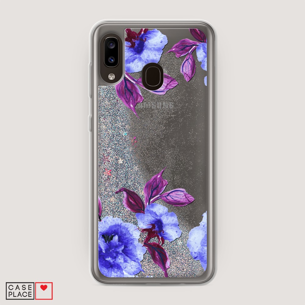 

Жидкий чехол с блестками "Цветочная фантазия 5" на Samsung Galaxy A20, 27691-1
