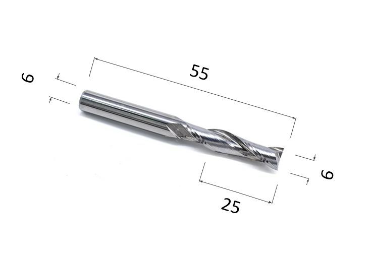 

Фреза спиральная двухзаходная DJTOL N2LX6.25 для станка ЧПУ, N2LX