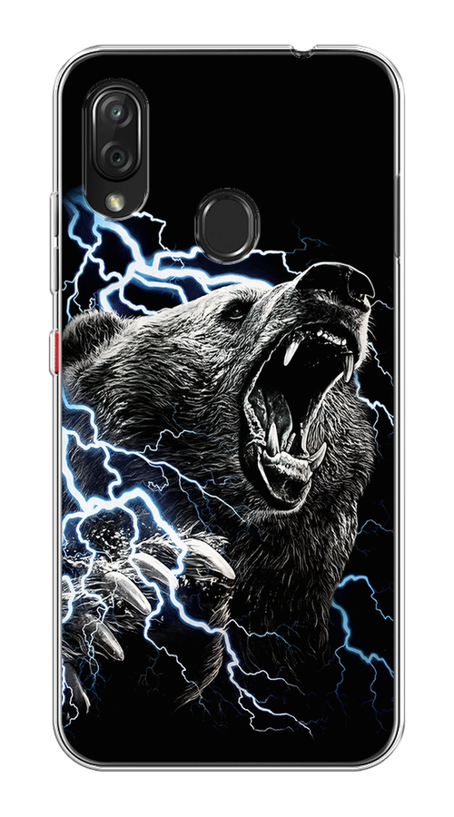 

Чехол на ZTE Blade V10 Vita "Гроза и медведь", Черный;серый;серебристый, 132650-1