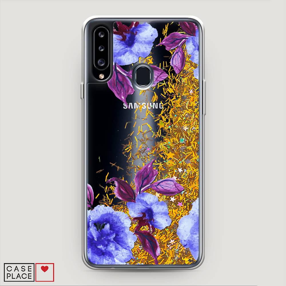 

Жидкий чехол с блестками "Цветочная фантазия 5" на Samsung Galaxy A20s, 2100890-1