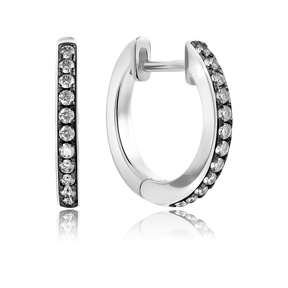

Серьги конго из серебра VALTERA 117725, циркон, 117725