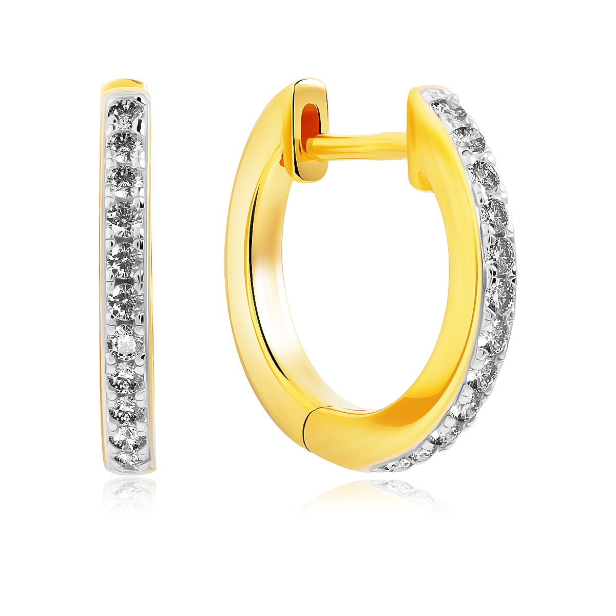 

Серьги конго из серебра VALTERA 117724, циркон, 117724