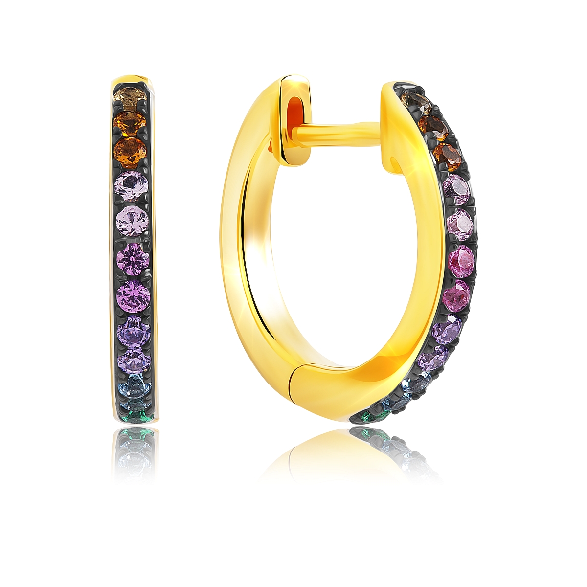 

Серьги конго из серебра VALTERA 117723, циркон, 117723