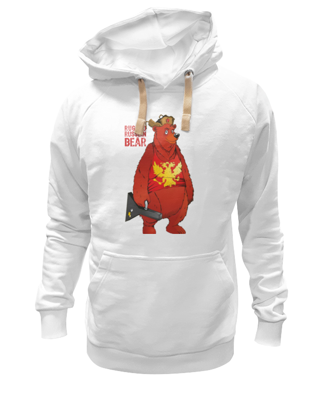 

Худи унисекс Printio Rugged russian bear белое M, Белый, Rugged russian bear