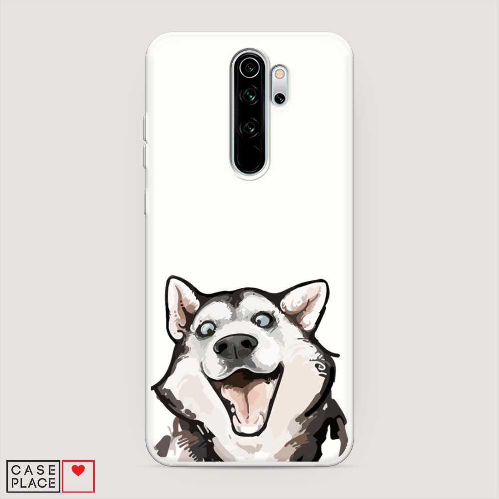 

Матовый силиконовый чехол "Радостный хаски" на Xiaomi Redmi Note 8 Pro