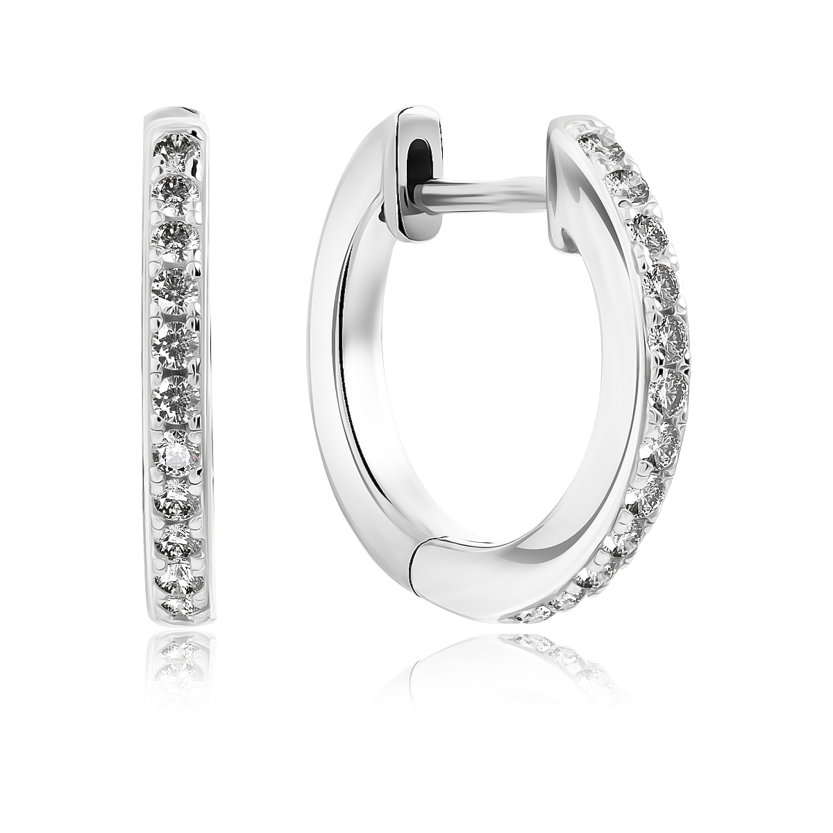 

Серьги конго из серебра VALTERA 117721, циркон, 117721