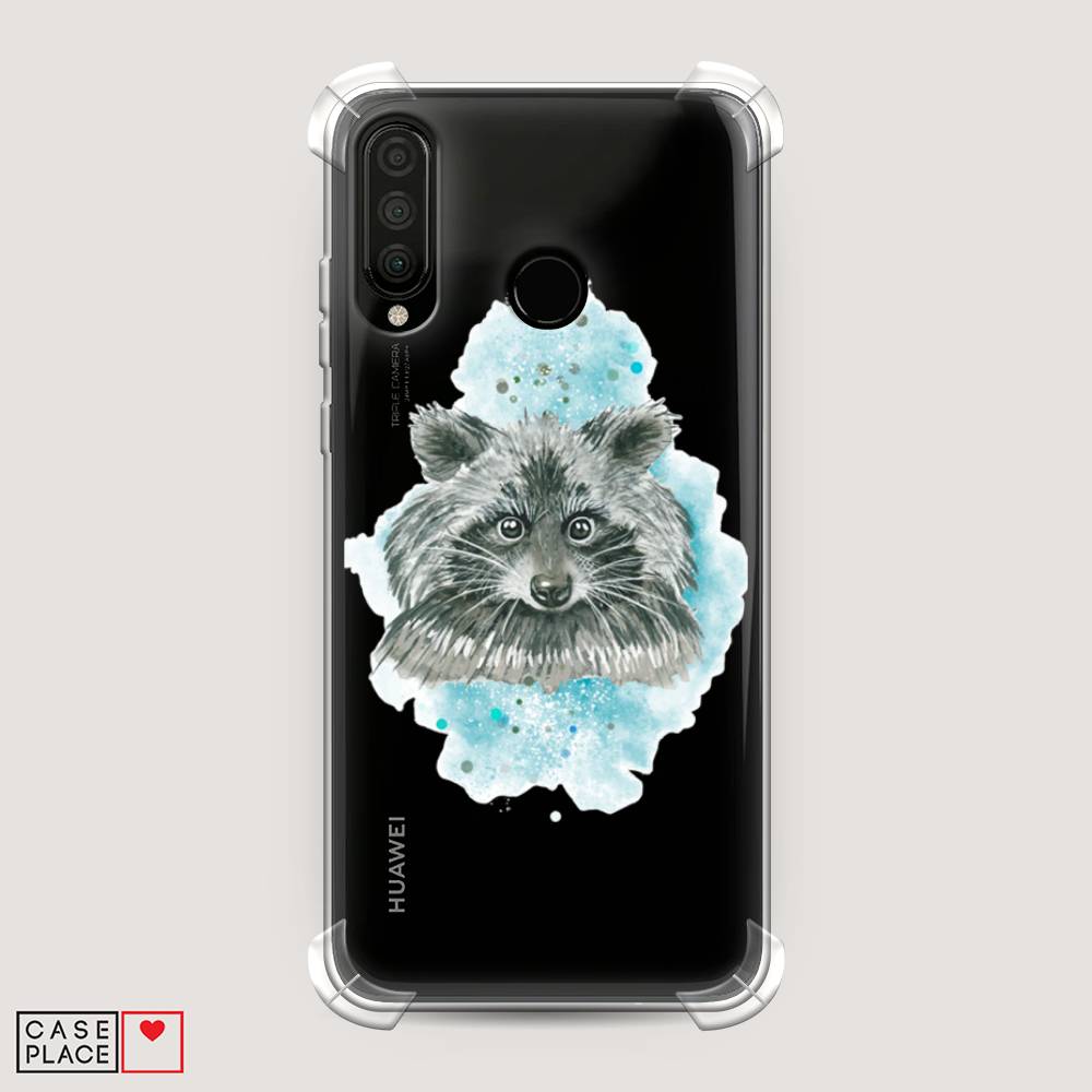 

Чехол Awog на Honor 20 Lite 2020 "Енот в голубом облаке", Голубой, 611251-1